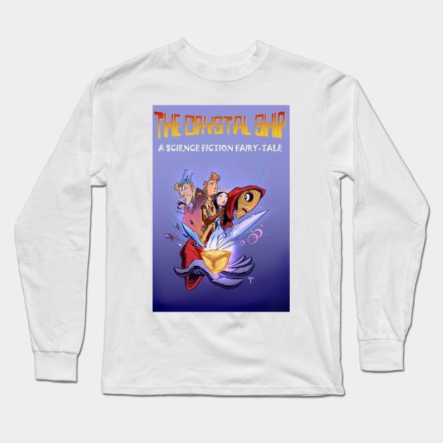 Cover Artwork for THE CRYSTAL SHIP Long Sleeve T-Shirt by Back of the Bookshelf